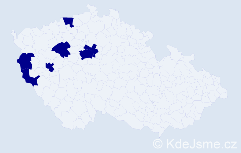 Jméno: 'Cong Hung', počet výskytů 7 v celé ČR