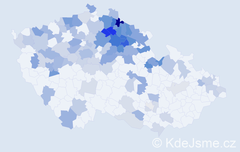 Jméno: 'Hanička', počet výskytů 224 v celé ČR