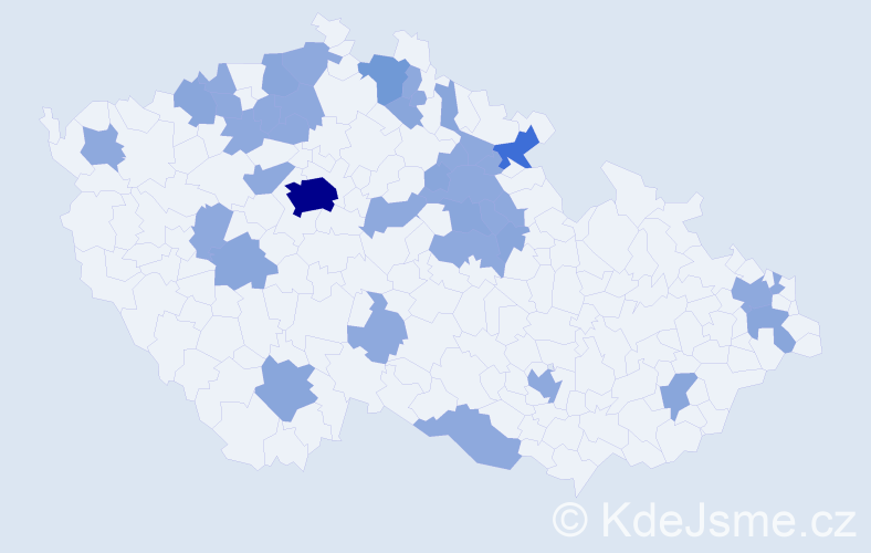 Jméno: 'Oluša', počet výskytů 64 v celé ČR