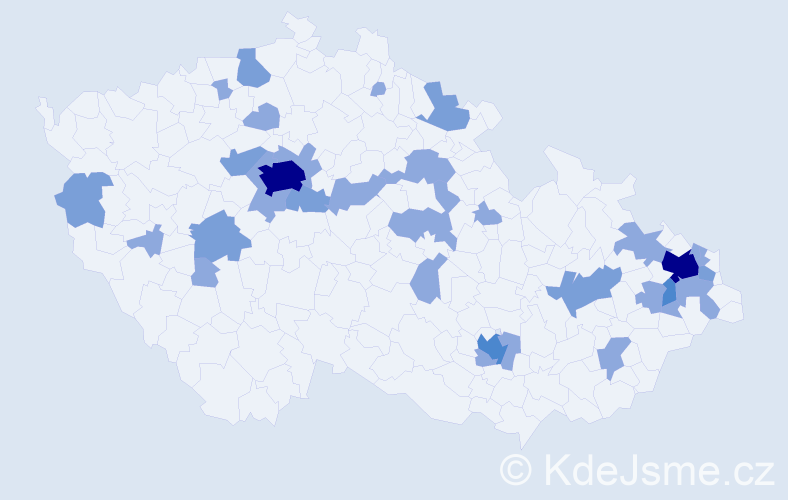 Jméno: 'Katuše', počet výskytů 57 v celé ČR