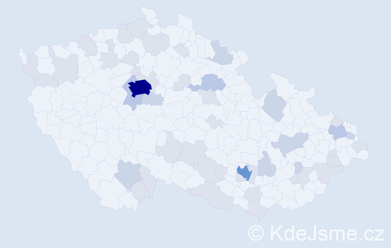 Jméno: 'Victor', počet výskytů 95 v celé ČR