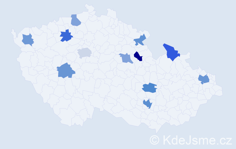 Jméno: 'Marcos', počet výskytů 18 v celé ČR