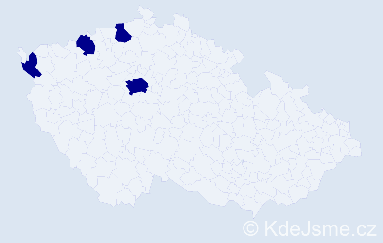 Jméno: 'Thanh Xuan', počet výskytů 4 v celé ČR
