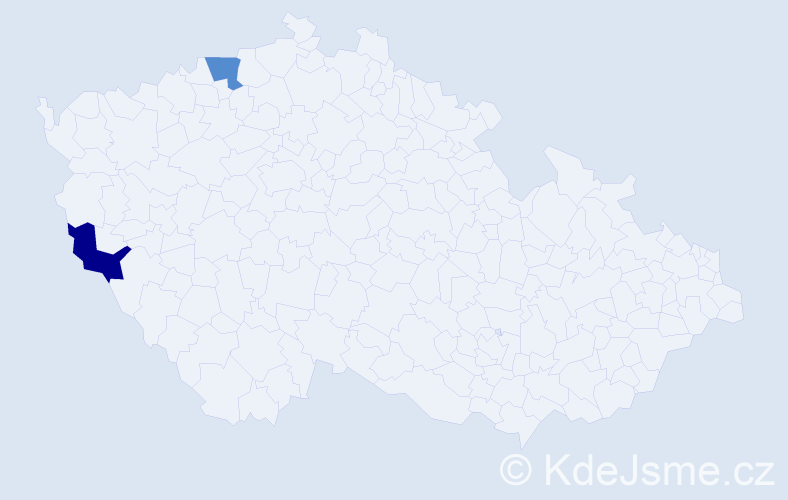 Jméno: 'Thanh Chau', počet výskytů 2 v celé ČR