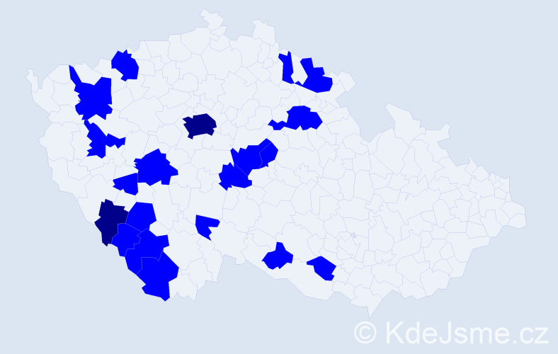 Jméno: 'Mathilda', počet výskytů 22 v celé ČR