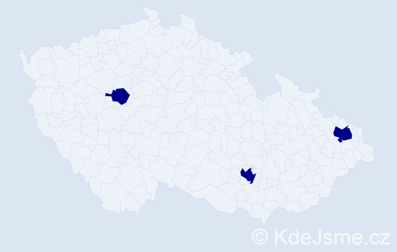 Jméno: 'Elleni', počet výskytů 3 v celé ČR