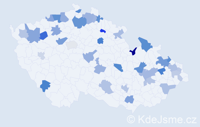 Jméno: 'Editha', počet výskytů 57 v celé ČR