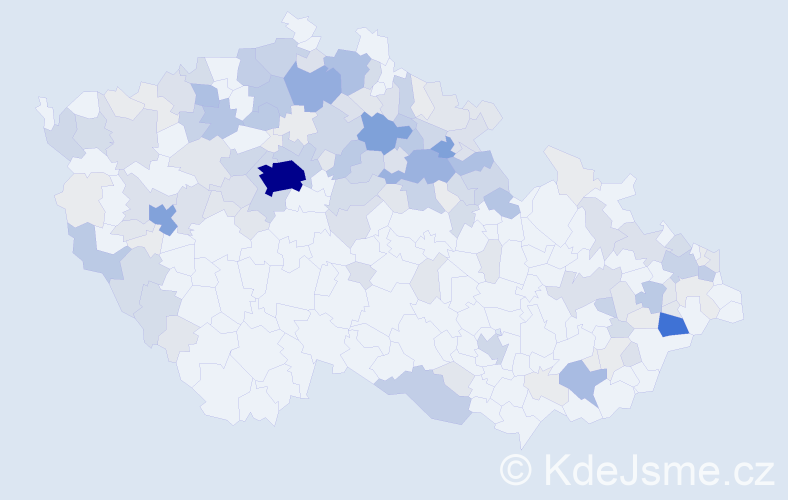 Příjmení: 'Ulrych', počet výskytů 564 v celé ČR