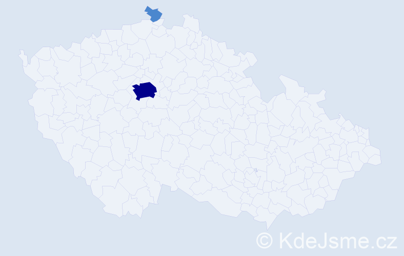 Příjmení: 'Nourse', počet výskytů 6 v celé ČR