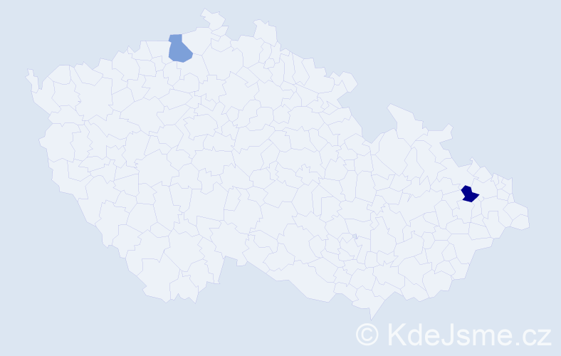 Příjmení: 'Halang', počet výskytů 2 v celé ČR