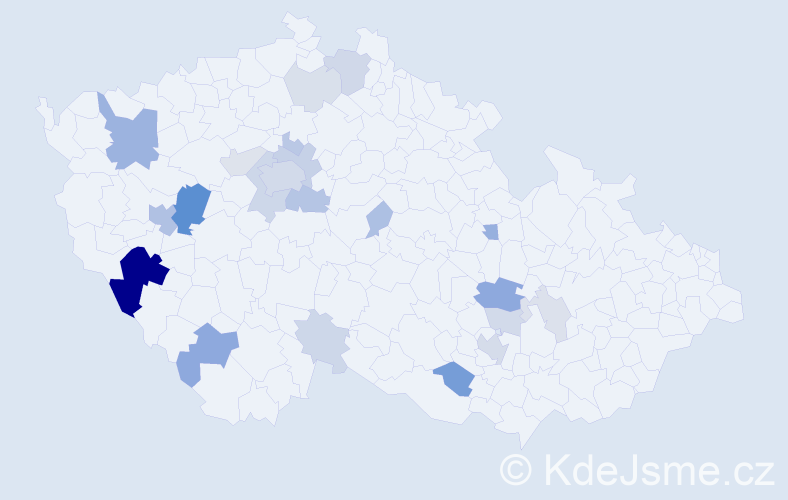 Příjmení: 'Ferus', počet výskytů 69 v celé ČR