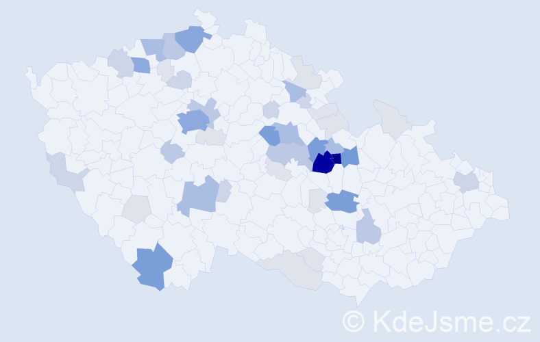 Příjmení: 'Štarman', počet výskytů 172 v celé ČR