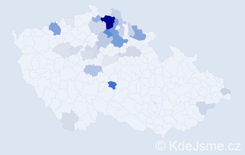 Příjmení: 'Rozkovcová', počet výskytů 126 v celé ČR