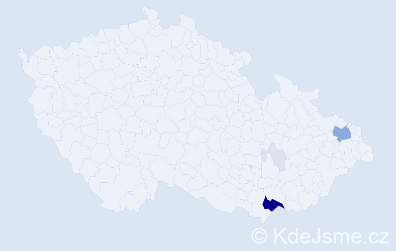 Příjmení: 'Rosypálek', počet výskytů 33 v celé ČR
