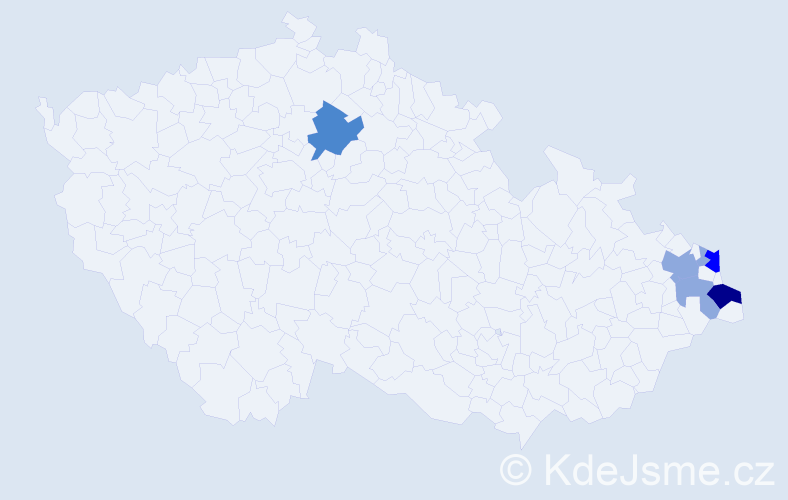 Příjmení: 'Szalbotová', počet výskytů 14 v celé ČR