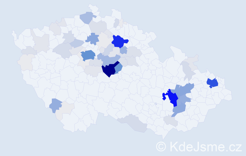 Příjmení: 'Čureja', počet výskytů 457 v celé ČR