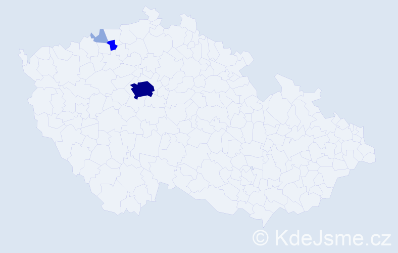 Příjmení: 'Tietzeová', počet výskytů 10 v celé ČR