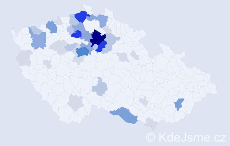 Příjmení: 'Zemancová', počet výskytů 125 v celé ČR