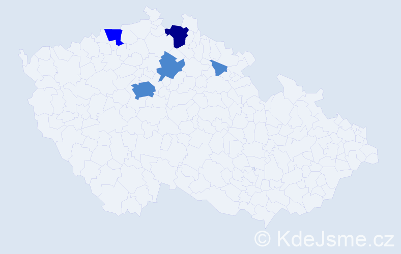 Příjmení: 'Malov', počet výskytů 8 v celé ČR