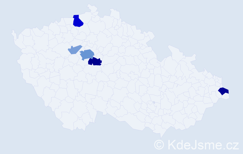 Příjmení: 'Dickson', počet výskytů 17 v celé ČR