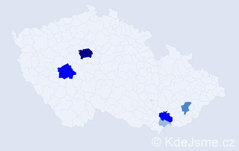 Příjmení: 'Boltnar', počet výskytů 13 v celé ČR