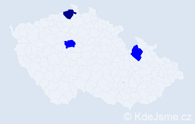 Příjmení: 'Tym', počet výskytů 7 v celé ČR