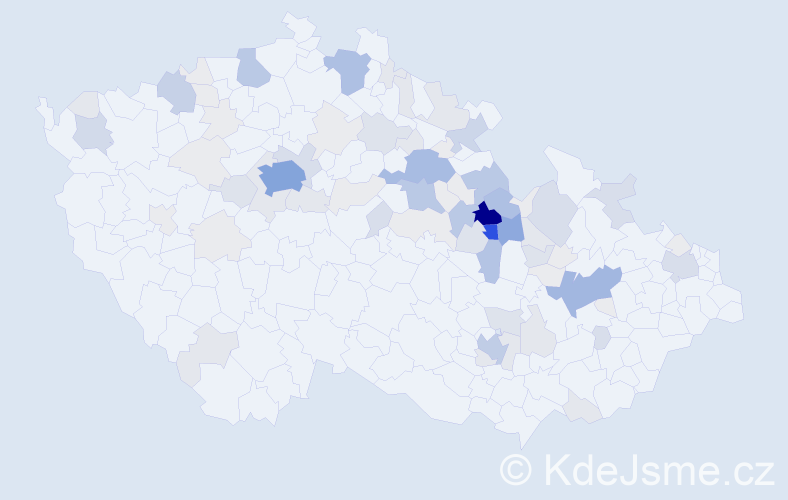 Příjmení: 'Pirkl', počet výskytů 368 v celé ČR