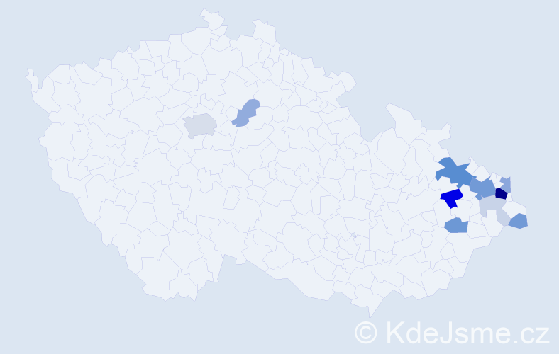 Příjmení: 'Komender', počet výskytů 39 v celé ČR