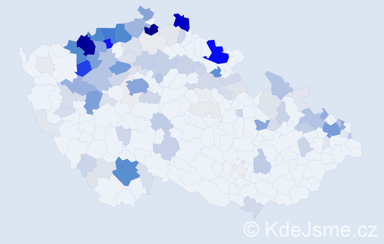 Příjmení: 'Gorolová', počet výskytů 622 v celé ČR