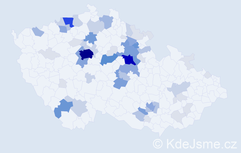 Příjmení: 'Bukač', počet výskytů 220 v celé ČR