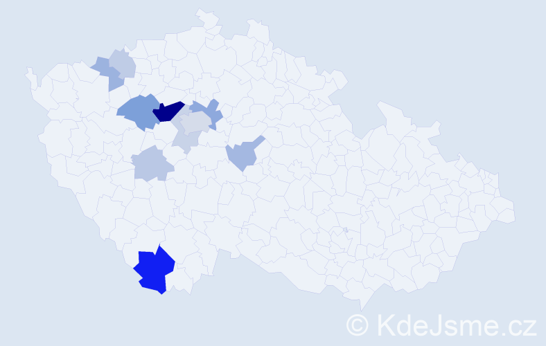 Příjmení: 'Maršnerová', počet výskytů 30 v celé ČR