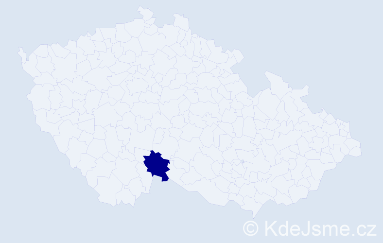 Příjmení: 'Gindnerová', počet výskytů 1 v celé ČR