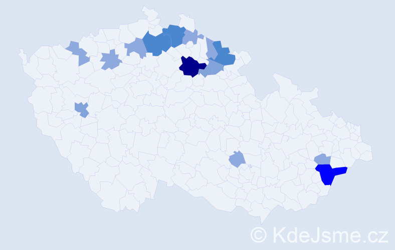Příjmení: 'Enge', počet výskytů 40 v celé ČR