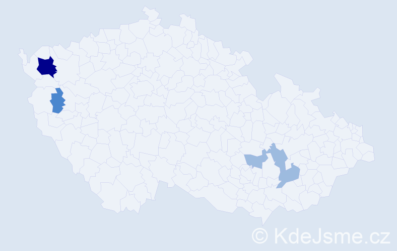 Příjmení: 'Gundacker', počet výskytů 9 v celé ČR