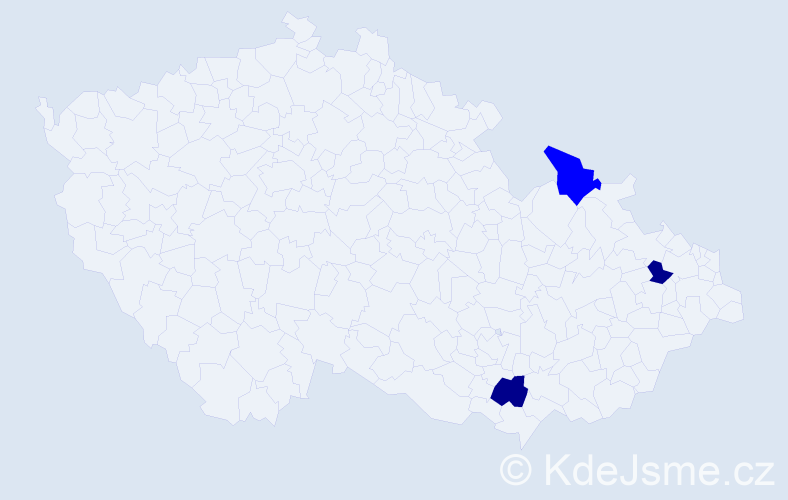 Příjmení: 'Šmitková', počet výskytů 5 v celé ČR