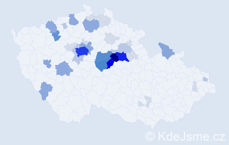 Příjmení: 'Loužilová', počet výskytů 128 v celé ČR