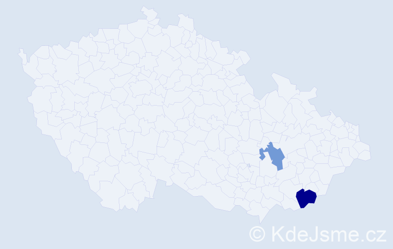 Příjmení: '"Krišková Dunajská"', počet výskytů 3 v celé ČR