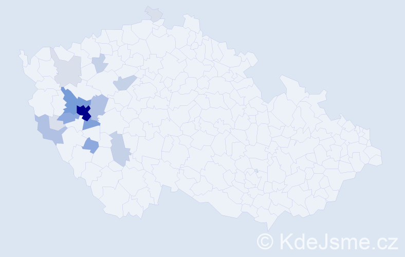 Příjmení: 'Hrabačková', počet výskytů 59 v celé ČR