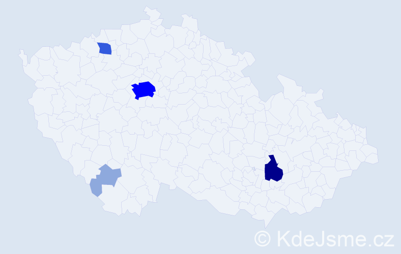 Příjmení: 'Trgalová', počet výskytů 13 v celé ČR