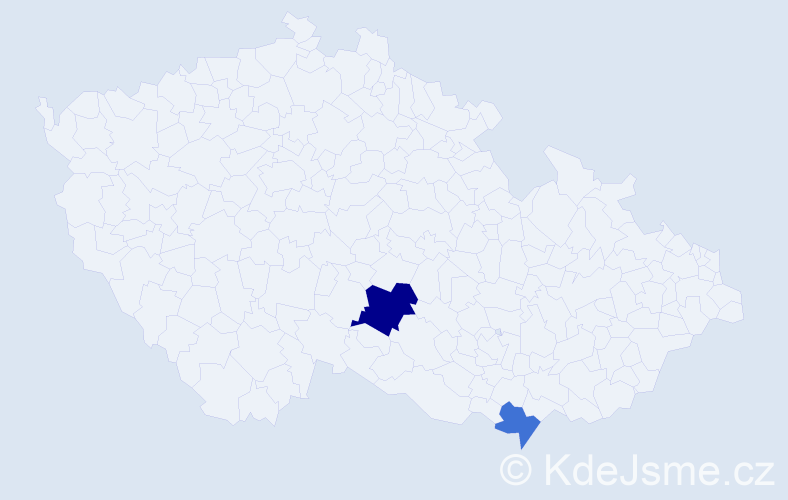 Příjmení: 'Harnušková', počet výskytů 7 v celé ČR