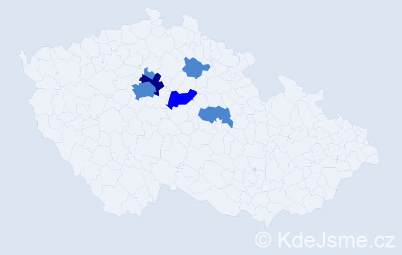 Příjmení: 'Pron', počet výskytů 9 v celé ČR