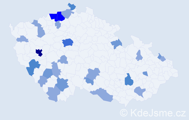 Příjmení: 'Engl', počet výskytů 78 v celé ČR