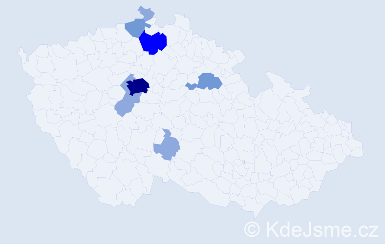 Příjmení: 'Kirchberger', počet výskytů 18 v celé ČR