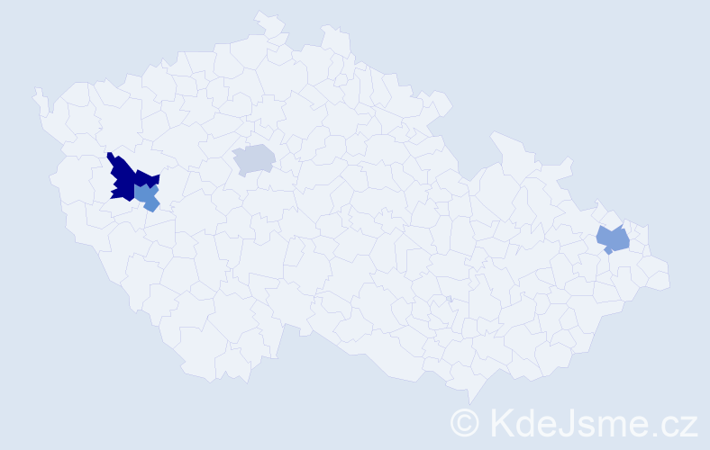 Příjmení: 'Alexovská', počet výskytů 4 v celé ČR