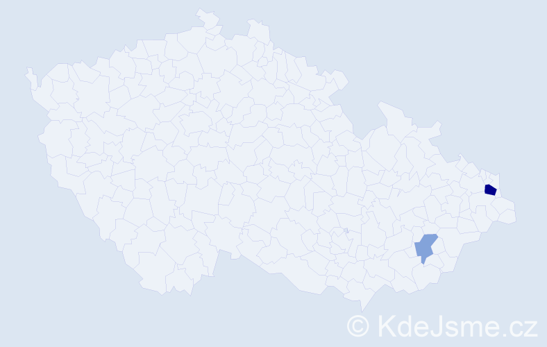 Příjmení: 'Zaharowská', počet výskytů 5 v celé ČR