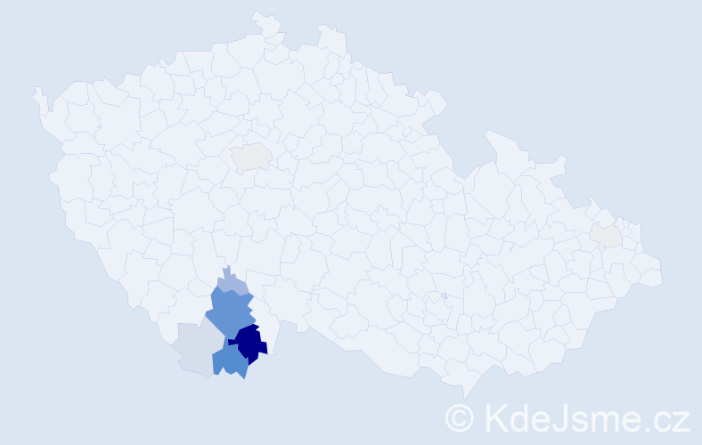 Příjmení: 'Tripes', počet výskytů 37 v celé ČR