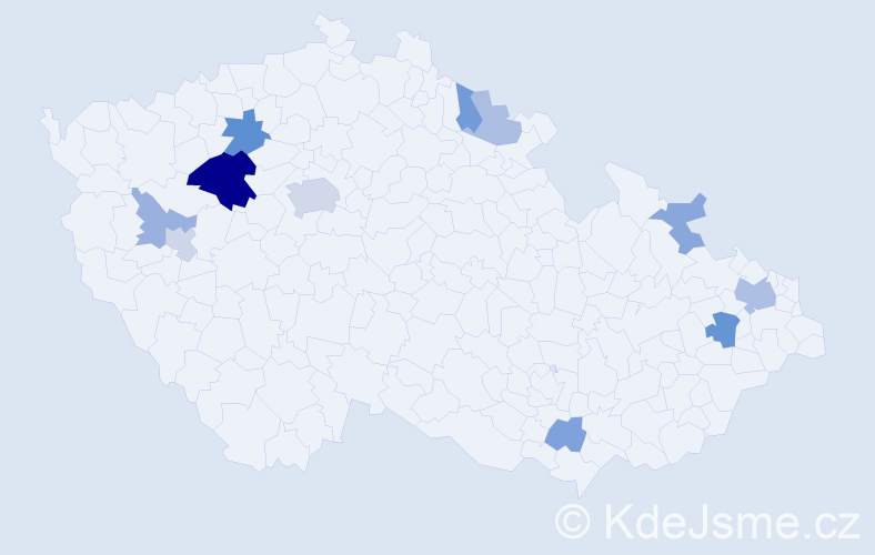 Příjmení: 'Kobsa', počet výskytů 24 v celé ČR
