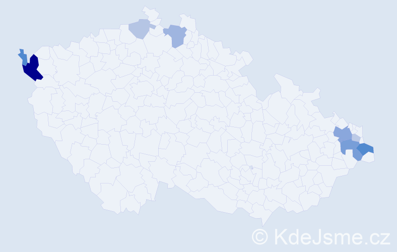 Příjmení: 'Čapanda', počet výskytů 22 v celé ČR