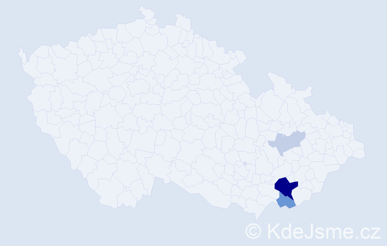 Příjmení: 'Kolůchová', počet výskytů 16 v celé ČR