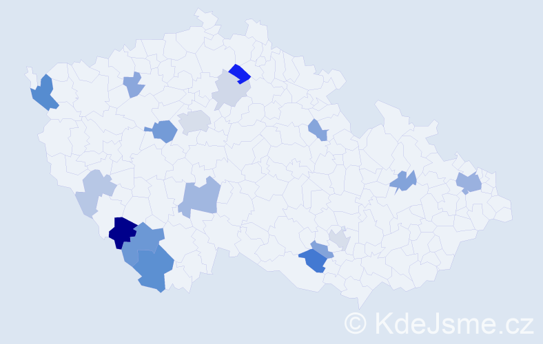 Příjmení: 'Jankulár', počet výskytů 41 v celé ČR
